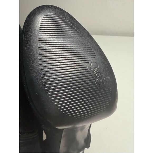 Carlos Santana Crown Fashion Ankle Boots Suede Zip Heel Bow Black Size 8M - Picture 10 of 16